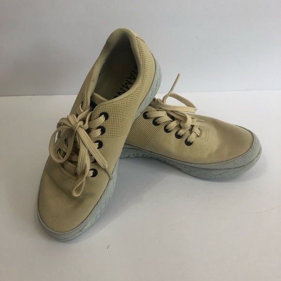 Nobull canvas cream sneakers. - Picture 3 of 8